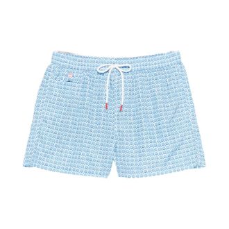 Kiton Beachwear, male, Blue, Size: 3XL Floral Swim Shorts