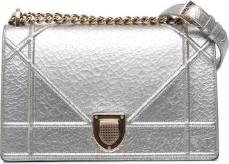 Dior Pre-owned Womens Diorama Chain Bag - Silver Leather - One Size
