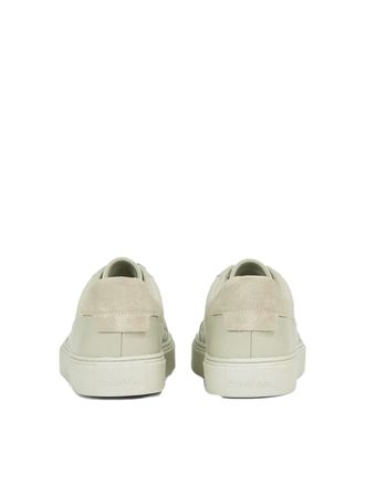Calvin Klein Mens Low Top Lace Up Bskt Sneakers Grey Shoes >