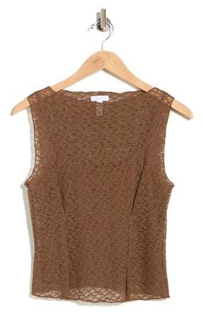 Leith Lace Sleeveless Tank in Brown Terra at Nordstrom Rack, Size X-Small