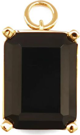 Izabel Display Oorbellen verfraaid met steen hanger - Goud