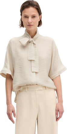 Marc O'Polo Schluppenbluse MARC OPOLO, Damen, Gr. 34, grau silk, Web, Obermaterial: 83% Viskose, 17% Polyamid, regular fit normal, Blusen Schluppenbluse, Crinkle,