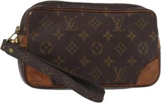 Louis Vuitton Pre-owned Clutches, female, Brown, Size: ONE SIZE Pre-owned Canvas Clutch