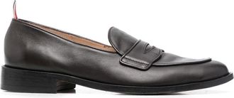 Thom Browne grosgrain-loop trim loafers - men - Calf Leather/Calf Leather/Calf Leather - 7.5