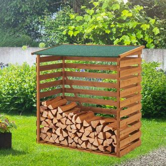 Stark Le&ntilde;ero De Jard&iacute;n Caseta De Exterior Para Le&ntilde;a 116x65x123 Cm Grebe