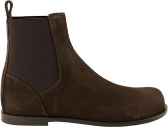 Fendi FF Squared Chelsea Boots - Heren - Chelseaboots - Bruin - 40 1/2 EU - Leer - Schoenen