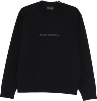 Emporio Armani Sweatshirt met logo-detail - Heren - Sweatshirts - Blauw - XL - Katoen - Hoodies & sweatvesten