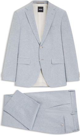 BOSS Two-piece regular-fit suit in stretch boucl&eacute;