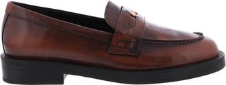 Paris Punk Penny Loafer - Dames - Loafers - Bruin - 36 EU - Schoenen