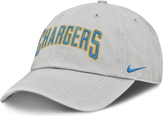 Nike Los Angeles Chargers Primetime Club Arched Nike Mens NFL Adjustable Hat in Grey | NF020BB97-BYX