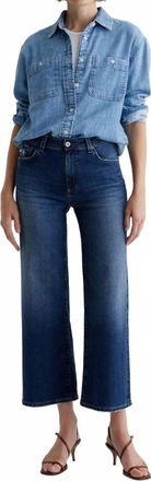 AG - Adriano Goldschmied Saige Wide Leg Crop Jeans In 7 Years La Jolla