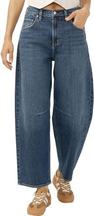 Silver Jeans Co High Waist Barrel Leg Jeans in Islington at Nordstrom, Size 32 X 28