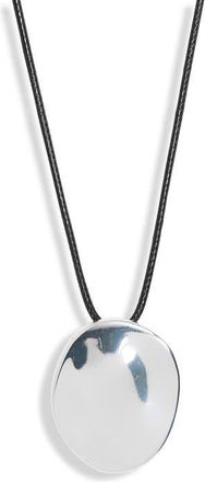 Argento Vivo Waverly Oval Pendant Cord Necklace in Silver at Nordstrom