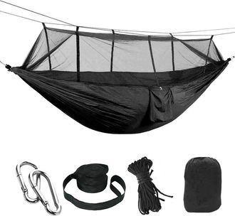 OEM Hamaca Con Mosquitera Para Exteriores, Hamaca Antimosquitos Para Acampar Con Mosquitera De Paraca&iacute;das, Tela Criptogr&aacute;fica, Hamaca De Malla De Nailon