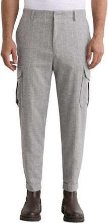 Reiss Chalk Pinstripe Flannel Wool-Blend Trouser