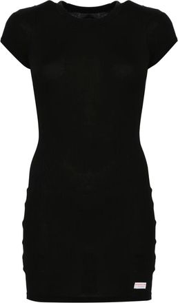 Alexander Wang short-sleeved dress - women - Cotton - M - Black