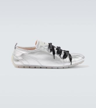 Simone Rocha Ballerina Grip metallic leather sneakers