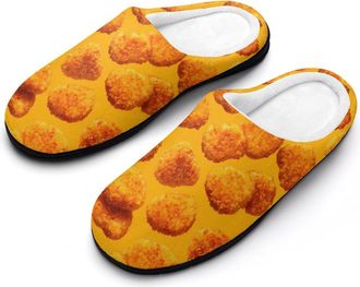 Generic Crispy Chicken Nuggets Funny Womens Cotton Slippers Shoes Novelty Soft Non-Slip Sole Home Shoe