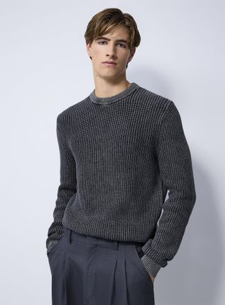 Le 31 Mens Muted ribbed sweater