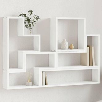 vidaXL Wall Shelf White 96x12x64 cm Engineered Wood Vidaxl