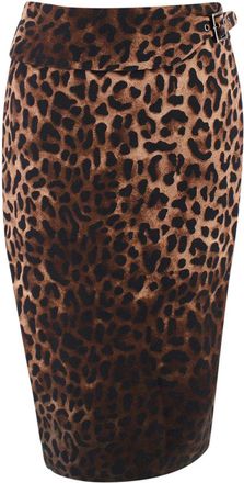 Tom Ford Leopard Print Pencil Skirt Size XXS