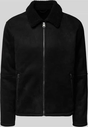 Only & Sons Regular Fit Bomberjacke mit Kunstfellkragen Modell ROYCE in Black, Größe XXL