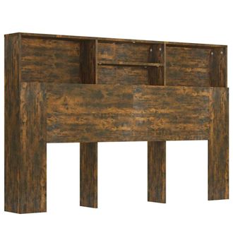 vidaXL Testiera Con Scomparti Rovere Fumo 160x19x103,5 Cm - Vidaxl