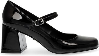 Steve Madden Womens Pep Talk High Heel Block Mary Janes in Black Patent - Size UK 8