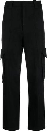 Axel Arigato Zwarte Cargo Broek Polyester Casual - Dames - Straight fit broeken - Zwart - M - Polyester - Broeken