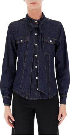 Liu Jo Denim overhemd - Dames - Blouses & Shirts - Blauw - Maat: S Denim
