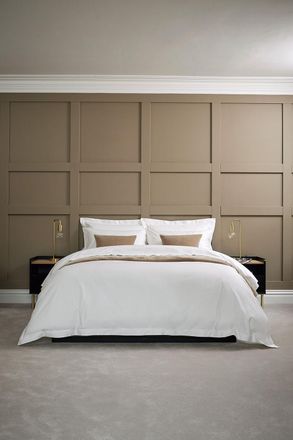Christy Premium Sateen Satin Soft Duvet Cover Sets in White | Size: Super King