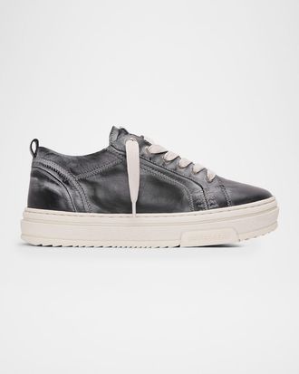 Represent Men & apos;s HTN Distressed Leather Sneakers