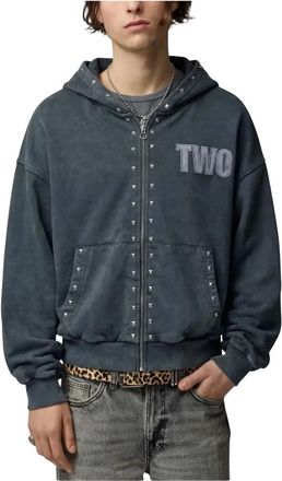 TwoJeys Studded Zipper - Sweatshirts & Hoodies - Hombre - Negro - M