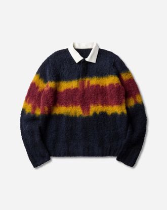sacai Men s Chusen-Dyed Knit Polo Shirt Multicolor