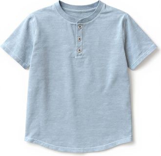 Miki Miette Pauli Short Sleeve Henley in Lagoon at Nordstrom, Size 12-18M