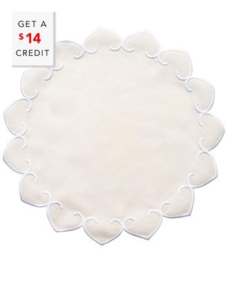 Vietri Vietri Tessuti Ivory Round Placemats With White Stitching With $16 Credit