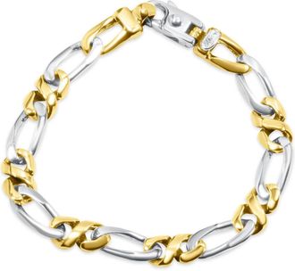 Pompeii3 Mens Figaro Link 14k Gold (31gram) or Platinum (50gram) 9mm Bracelet 8.5