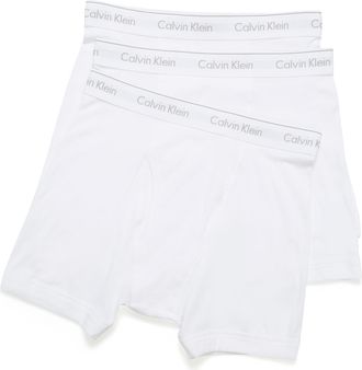 Calvin Klein Mens 5 solid boxer briefs Cotton Classic 3-pack