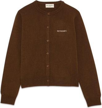 Roy Rogers Truien & Vesten, Dames, Bruin, XL, Wol, Cardigan in lana