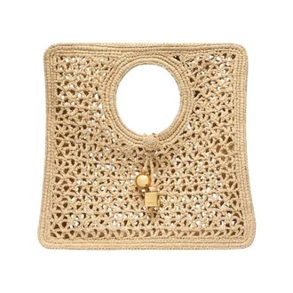 Jacquemus Handbags, female, Beige, Size: ONE SIZE Le Petit Carre Spiaggia