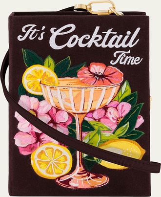 Olympia Le-Tan Its Cocktail Time Book Clutch Bag with Strap
