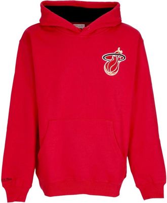 Mitchell & Ness Miami Heat Vintage Logo Hoodie - Heren - Hoodies - Rood - XL - Katoen - Hoodies & sweatvesten