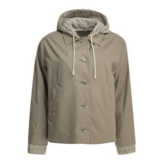 Herno Jas met mandarijnkraag van scheerwol - Heren - Jassen - Bruin - Maat: 2XS Wol