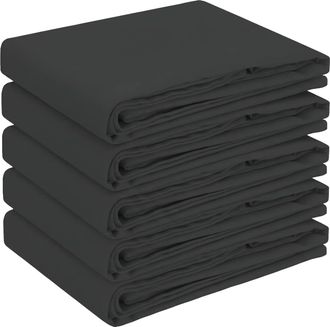 vidaXL Tela Para Mesa 5 Uds. Cuadrado Gris Oscuro 90 X 90 Cm Poli&eacute;ster Vidaxl