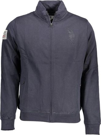 U.S.Polo Association Zip-Through Sweatshirt - Heren - Vesten met rits - Blauw - 2XL - Katoen - Hoodies & sweatvesten