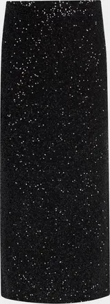 Sally Lapointe Sequined Cashmere Midi Skirt