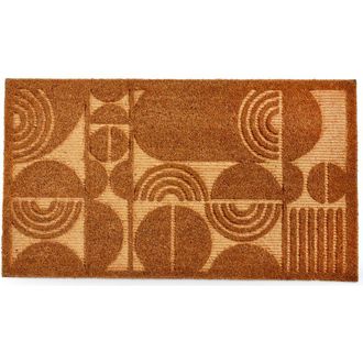 Tag Knoll Embossed Non-Slip Coir Doormat Multi 30 x 17 x 1 in in Multicolored at Nordstrom, Size Medium