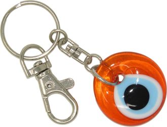 Generic 964-3cm Glass Lucky Evil Eye Keyring/Hanger for Protection & Good Luck Handmade