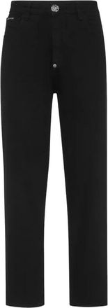 Philipp Plein Denim Broek Mom Fit Hexagon - Dames - Cropped Jeans - Zwart - W29 - Denim - Jeans