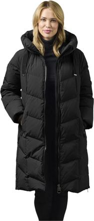 Junge Jassen, Dames, Zwart, 2Xl, Polyester, Padma Down Coat